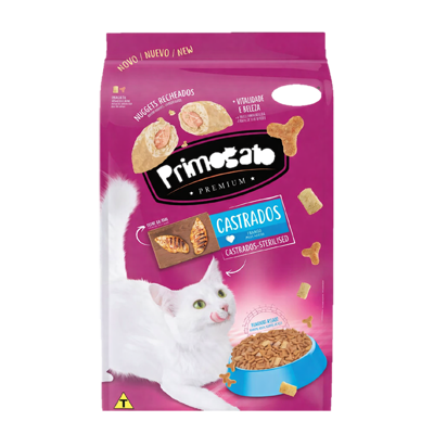 Ração Primogato Gatos Castrados sabor Frango 15kg