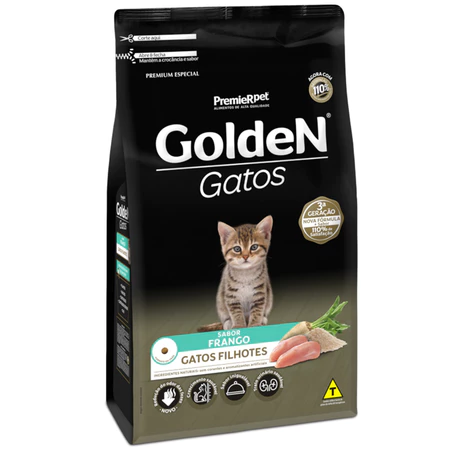 Ração Golden Gatos Filhotes Sabor Frango 3 kg