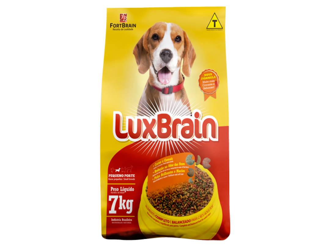 Ração Luxbrain Premium Adulto Raças Pequenas e Mini Carne 10,1kg