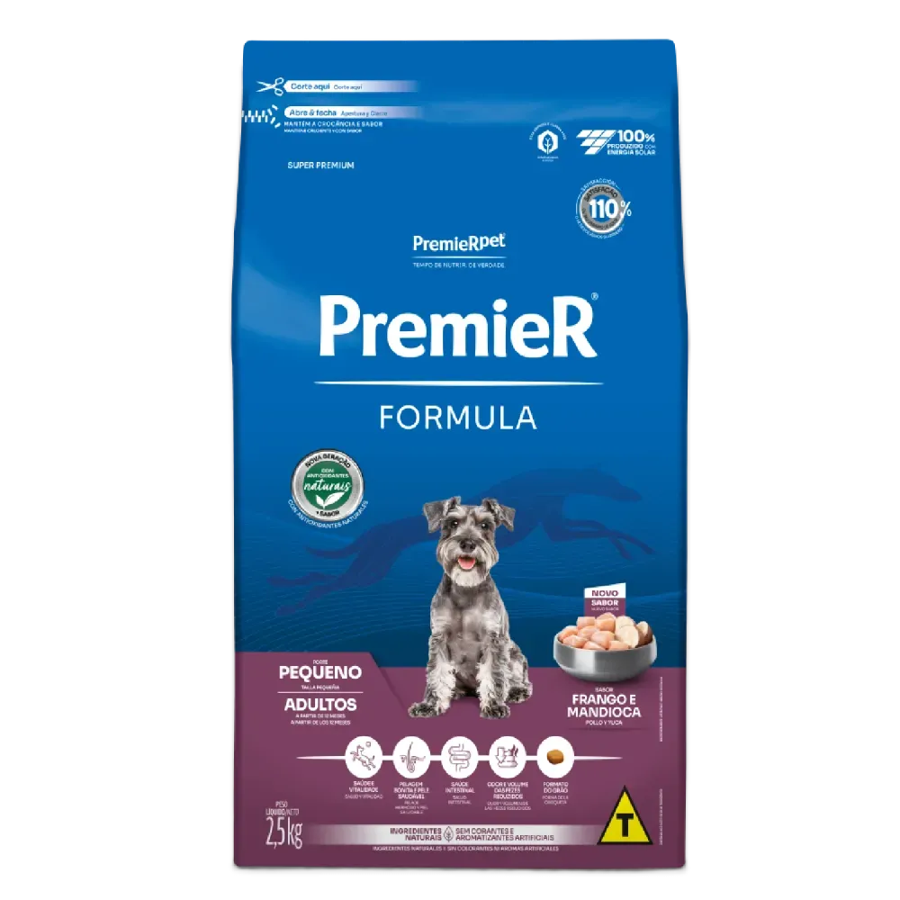 Ração Premier Formula Cães Adultos Raças Pequenas Frango 2,5kg