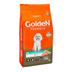 Ração Golden Fórmula Cães Adultos Raças Pequenas Frango e Arroz Mini Bits 15 kg
