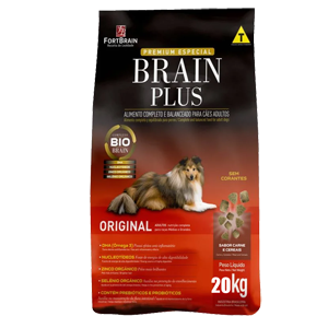 Ração Brain Plus Prime Adulto Raças Médias e Grandes Frango e Arroz 20kg