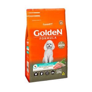 Ração Golden Formula Cães Adultos Raças Pequenas Carne e Arroz Mini Bits 3 kg