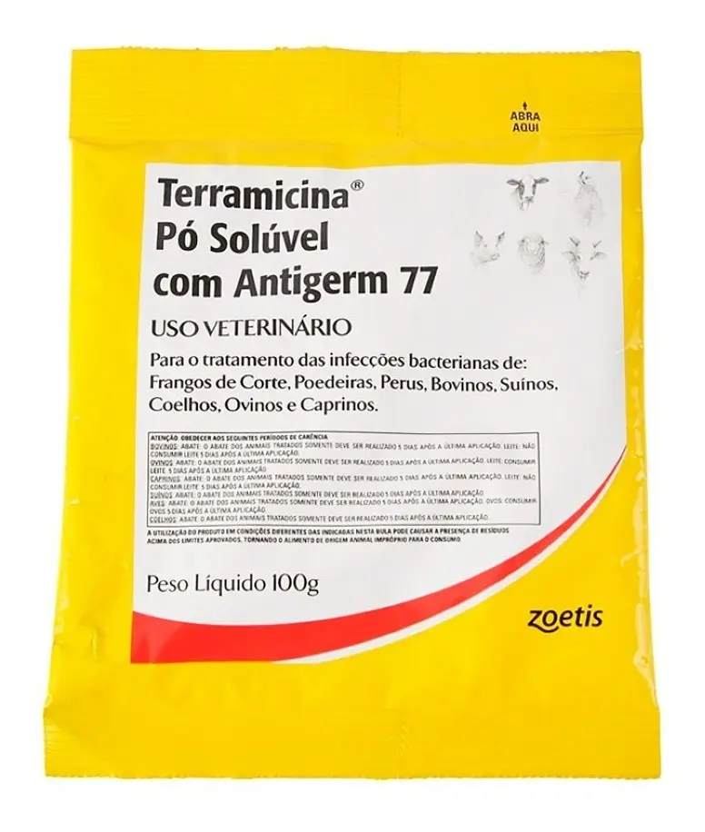 Terramicina Zoetis Pó Solúvel Ag77 100g