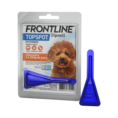 Antipulgas e Carrapatos Frontline Topspot para Cães de 1 a 10kg 0,67 ml