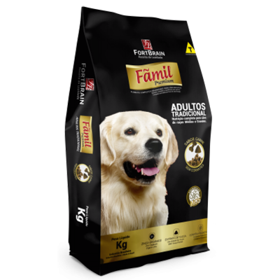 Ração Fãmil Tradicional Cães Adultos Carne 15kg