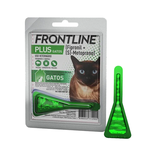 Antipulgas e Carrapatos Frontline Plus para Gatos 0,5 ml até 10 kg