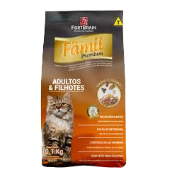 Ração Fãmil Gatos Mix Adultos e Filhotes Carne e Frango 10,1kg
